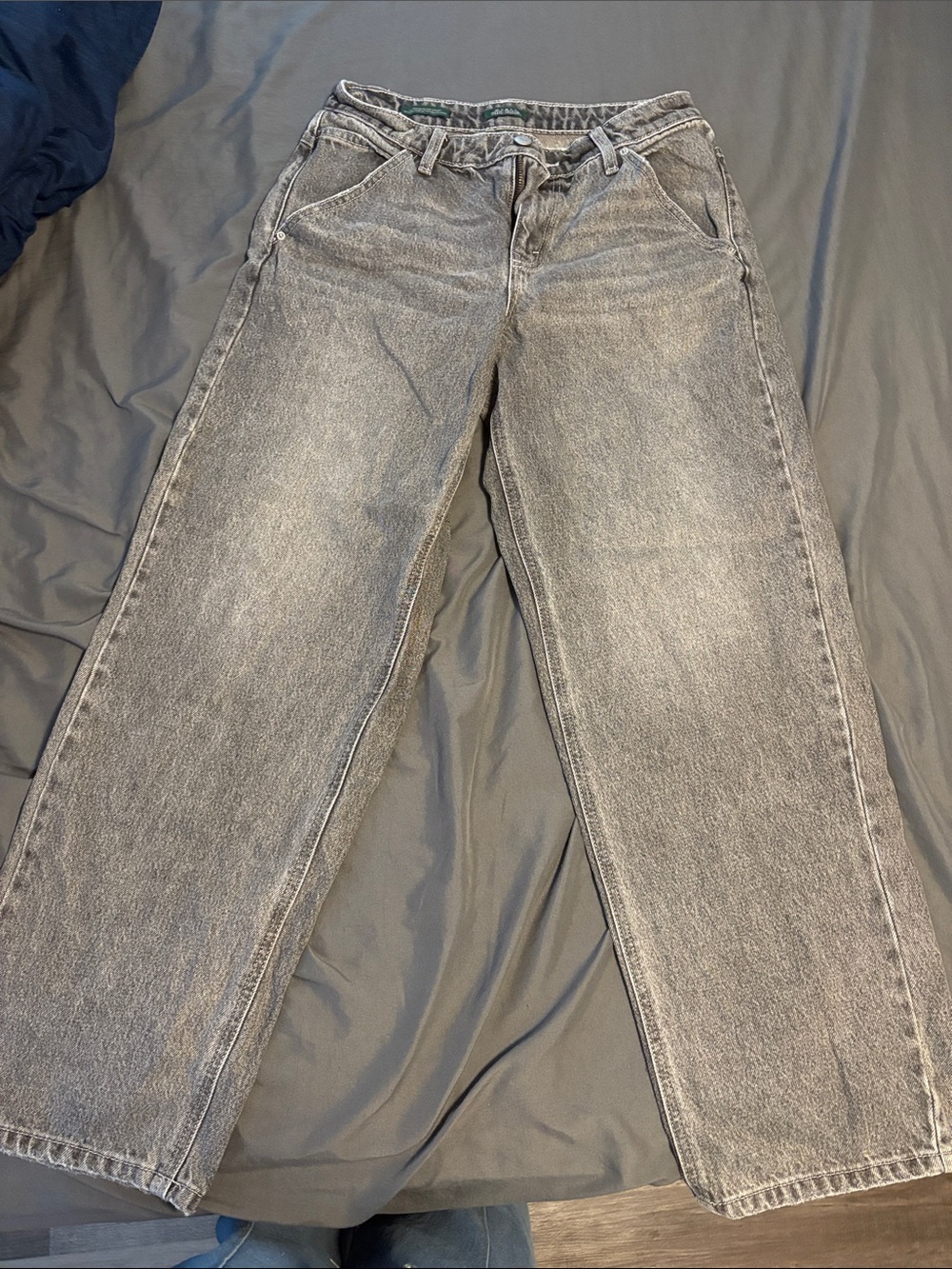 wild fable Washed Gray Straight-Leg Jeans